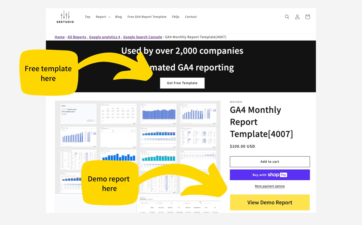 GA4 EC Monthly Report Template[4008]